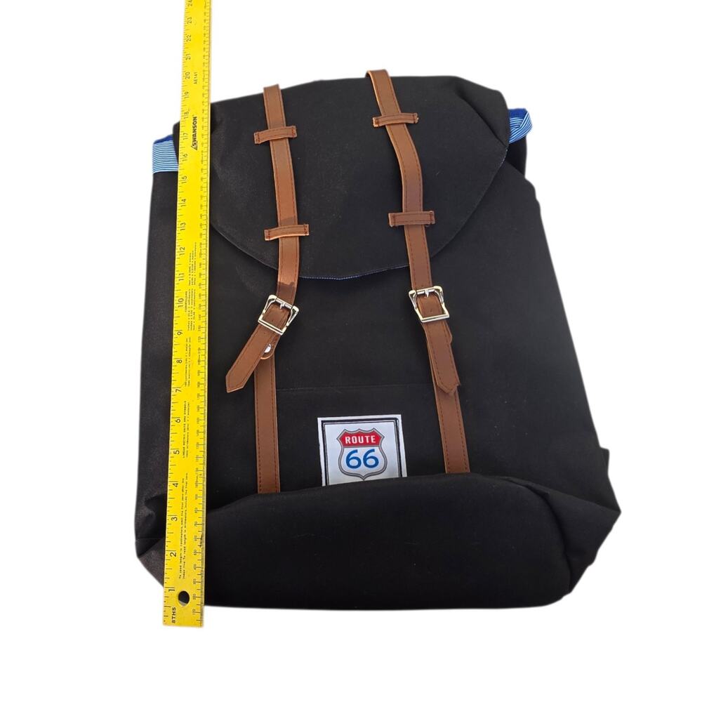 Route 66 Casino Hotel Backpack Black Travel Laptop School Bag NWT 18” - Picture 6 of 11